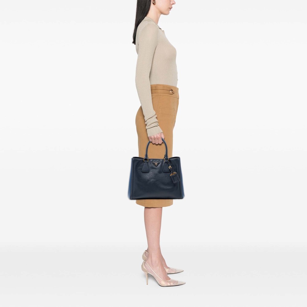 Pre-Loved Prada Medium Bicolor Saffiano Lux Galleria Satche - Picture 7 of 7